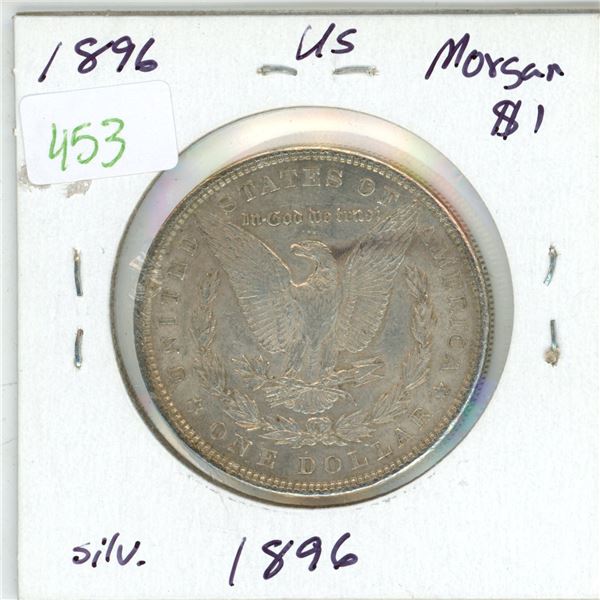 1896 USA Silver Morgan dollar