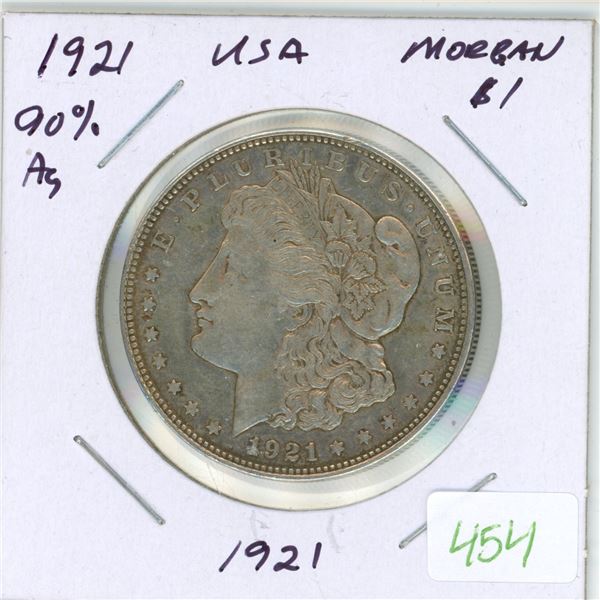 1921 USA Silver Morgan dollar