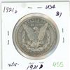 Image 1 : 1921D USA Silver Morgan dollar