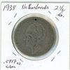 Image 2 : 1938 Netherlands silver 2 1/2 Gulden coin