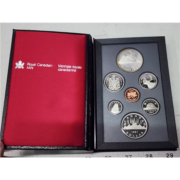 1987 Double dollar proof set. Includes "Davis Strait" silver dollar