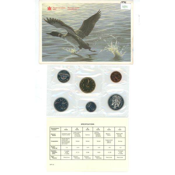 1991 Canadian UNC year set