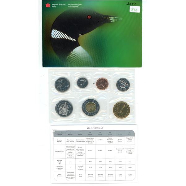 2000 Canadian UNC year set