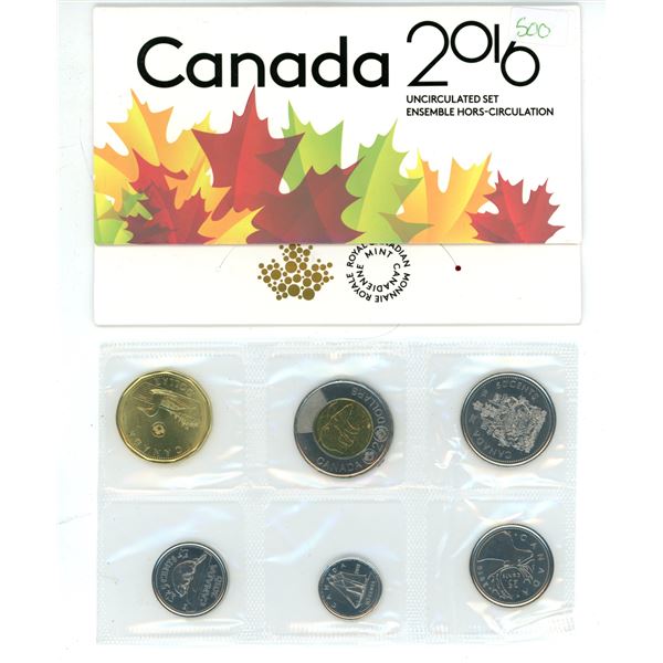 2016 Canadian UNC year set