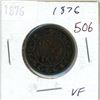 1876 Canadian large cent penny coin