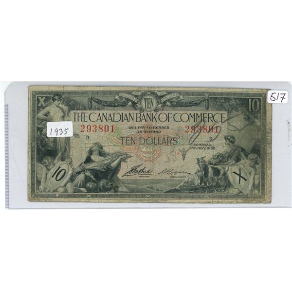 1935 "Canadian bank of Commerce" 10 dollar bill - 293801