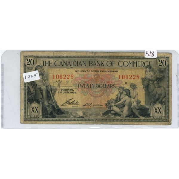 1935 "Canadian bank of Commerce" 20 dollar bill - 106228