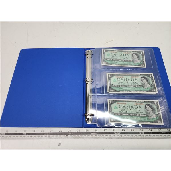 4 Consecutive 1967 Canadian centennial 1 dollar bills - Beattie/Rasminsky - 1866097-100