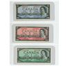 Image 4 : 1954 Canadian bill set - 1$, 2$, 5$, 10$, 20$, and 50$ - assorted serial #'s