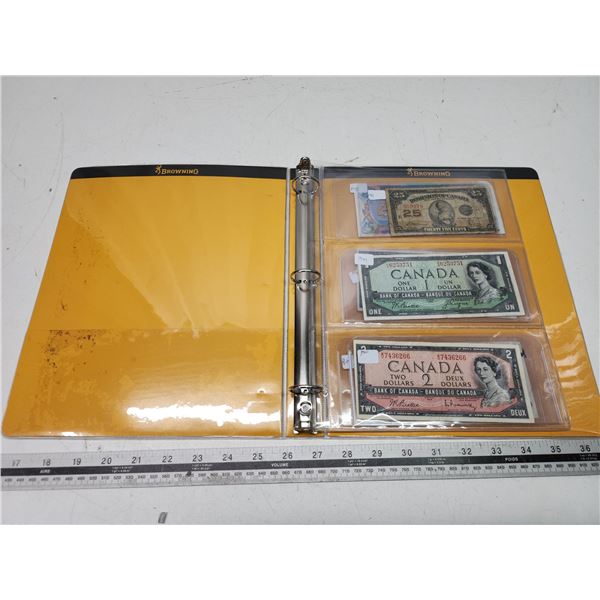 Junior Start up Canadian bill set - Assorted, c/w Devil's Face 1 dollar bill