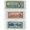Image 2 : 4 1954 Canadian bills - 1 dollar bills, 2 dollar bill and 5 dollar bill