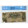 Image 1 : 1859 Graded CCCS "Westmorland bank" Canadian 4 dollar bank note - 23884 - G-4