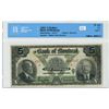 Image 1 : 1923 CCCS Graded, "Bank of Montreal" Canadian 5 dollar bill - 473515 - F12
