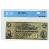Image 1 : 1859 CCCS Graded, "Bank of Brantford" Canadian 2 dollar bill - 3670 - F12