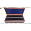 Image 1 : Leuchtturn wooden 50 coin holder - blue velvet interior