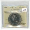 Image 1 : 1974 ICCS graded, Winnipeg, Canadian nickel dollar - double yoke - MS63