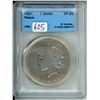 Image 1 : 1921 CCCS graded, USA silver peace dollar - VF20