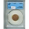 Image 1 : 1933 CCCS graded, Canadian red 1 cent penny coin - MS63