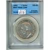 Image 1 : 1952 CCCS graded, Canadian silver voyageur dollar - MS60