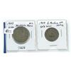 Image 1 : Lot of 2 silver coins: 1947 Australia one florin &1947 Great Britain one shilling