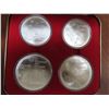 Image 2 : 1976 montreal olympics sterling silver 4-coin set; $5 swimming and marathon; $10 montreal skyline an