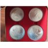 Image 3 : 1976 montreal olympics sterling silver 4-coin set; $5 swimming and marathon; $10 montreal skyline an