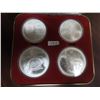 Image 2 : 1976 Montreal olympics sterling silver 4-coin set; $5 Marathon and women's javelin; $10 women's shot