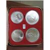 Image 3 : 1976 Montreal olympics sterling silver 4-coin set ; $5 Canoeing and Rowing ; $10 cycling and Lacross