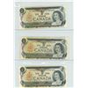 Image 1 : Lot of 3 canada 1973 $1 bills, Crow/Bouey (#ECP 7561802 and #ECL 5449284; Lawson/ bouey #LV 7922299