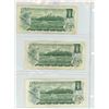 Image 2 : Lot of 3 : Interesting serial # FE 1919999, #LH 3133333 and #GS 5775575, canada 1973 $1 bills, all L