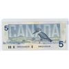 Image 2 : 1986 canada $5 bill, Knight/Dodge (#HNB 2448528)