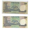 Image 2 : Lot 2 india 100 rupee bills , 2008 and 2009