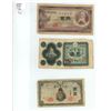 Image 1 : Lot of 3 japanese bills; 1 yen (1943), 10 YEN(1946), 100 yen (1953)