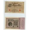 Image 1 : Lot of 2 germany bills: 1000 mark 1910 & 100,000 mark 1923