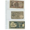 Image 1 : Lot of 3 bills: 1941 Farmers bank of china 1 yuan; 1938  belgium 5 frank; 1942-1944 "Banana money" M