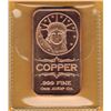 Image 1 : 1 OUNCE COPPER BAR -  .999 FINE - STATUE of LIBERTY DESIGN
