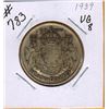 Image 1 : 1939 CANADIAN SILVER 50 CENT COIN