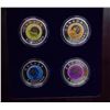 Image 4 : 2011 Set of 4 Sterling Silver & Niobium Coins. Includes Full Buck Moon, Fall Hunter’s Moon,