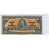 Image 1 : 1937 Canadian 50 dollar bill - Gordon/Towers - B/H 3907623