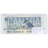 Image 2 : 1986 Canadian 5 dollar bill - Bonin/Thiessen - ANB 5434844