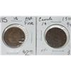 Image 3 : 3 Canadian large cent coins - 1910, 1915-16