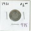 Image 1 : 1931 Canadian silver 10 cent coin