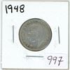 Image 1 : 1948 Canadian silver 25 cent coin