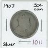 Image 1 : 1907 Canadian silver 50 cent coin