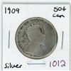 Image 1 : 1909 Canadian silver 50 cent coin
