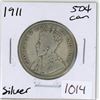 Image 1 : 1911 Canadian silver 50 cent coin
