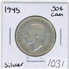 Image 1 : 1945 Canadian silver 50 cent coin