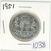 Image 1 : 1951 Canadian silver 50 cent coin