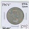 Image 1 : 1955 Canadian silver 50 cent coin