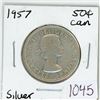 Image 1 : 1957 Canadian silver 50 cent coin